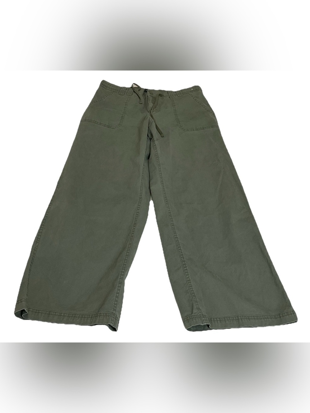 Aeropostale Women's Low Rise Baggy Pants Size Large  GreenStretch Wide Leg